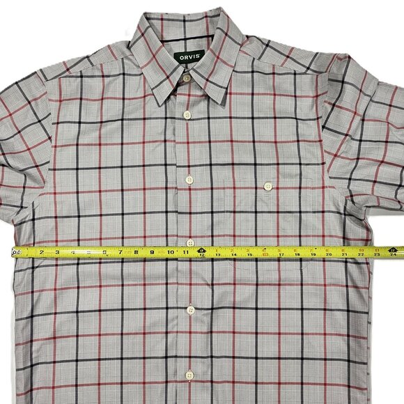 Orvis Mens M Plaid Wrinkle Free Cotton Long Sleeve Button Shirt - Picture 8 of 8